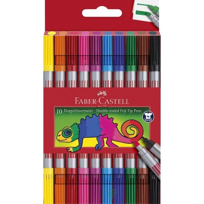 10 ROTULADORES DOBLE PUNTA FABER CASTELL