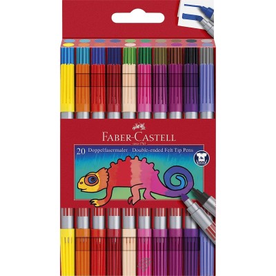 20 ROTULADORES DOBLE PUNTA FABER CASTELL